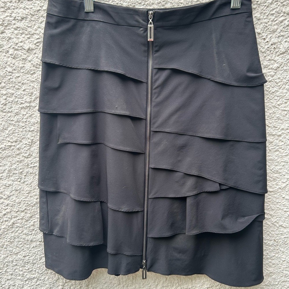 Chic Black Layered Mini Skirt